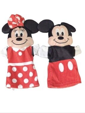 Disney Mickey Mouse & Friends Soft & Cuddly Hand Puppets – Mickey & Minnie Set